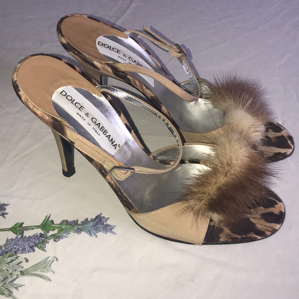 Dolce & Gabbana Authentic Animal Print Fur Heels.